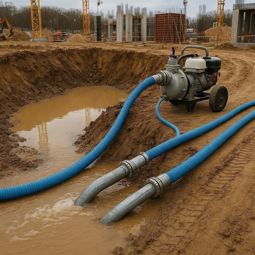 Водопонижение и осушение котлована в Кронштадте