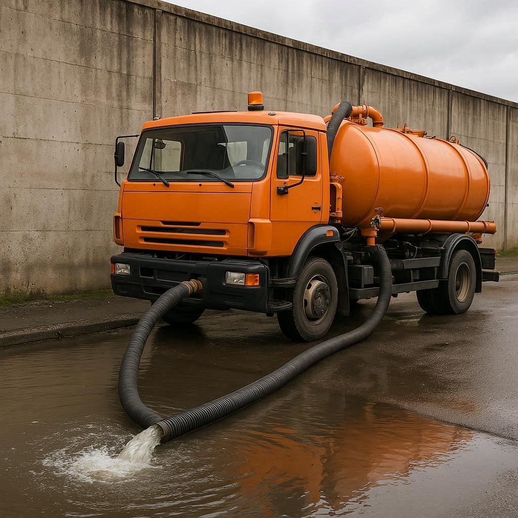 Откачка воды в Кронштадте