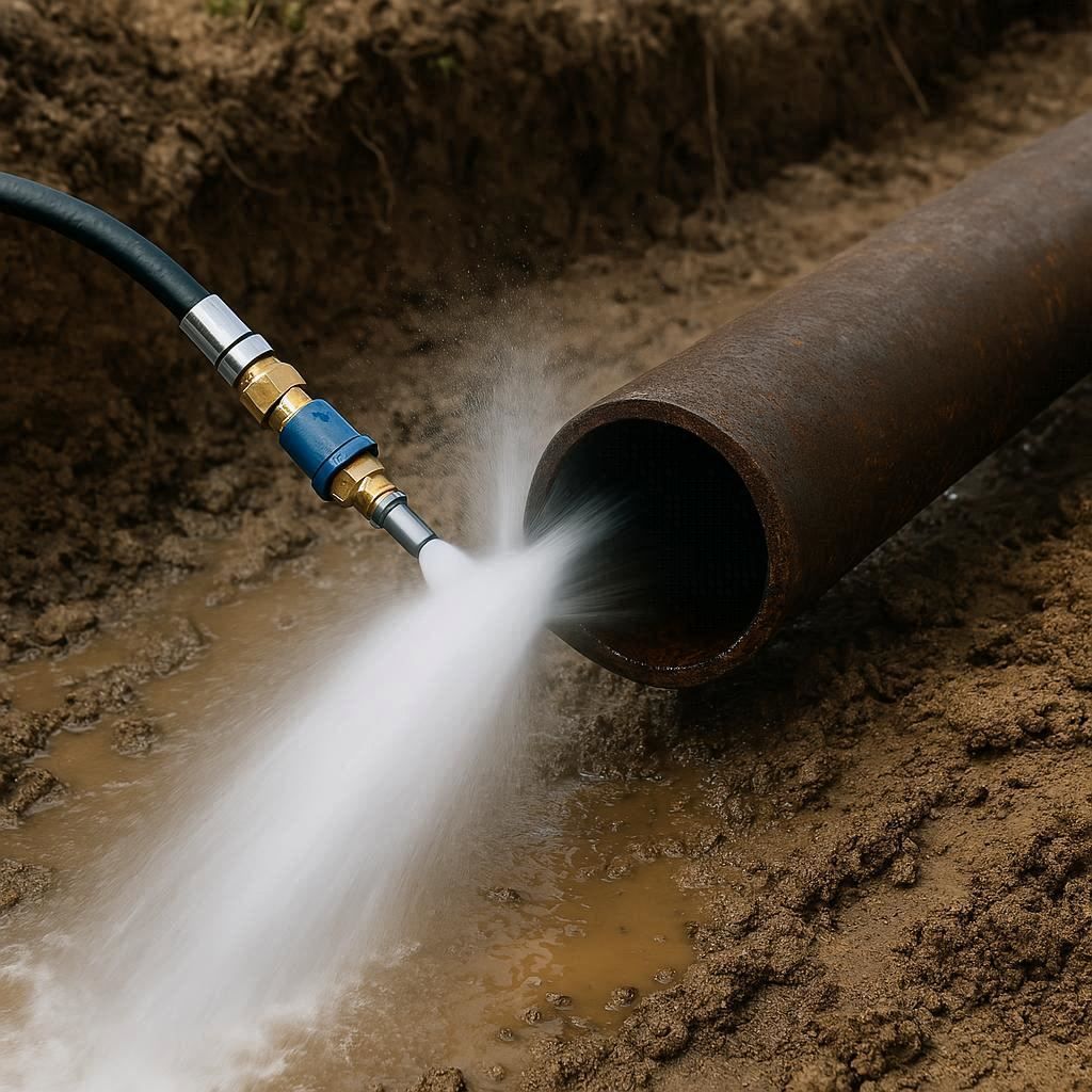 Гидродинамическая прочистка водопроводных труб в Кронштадте