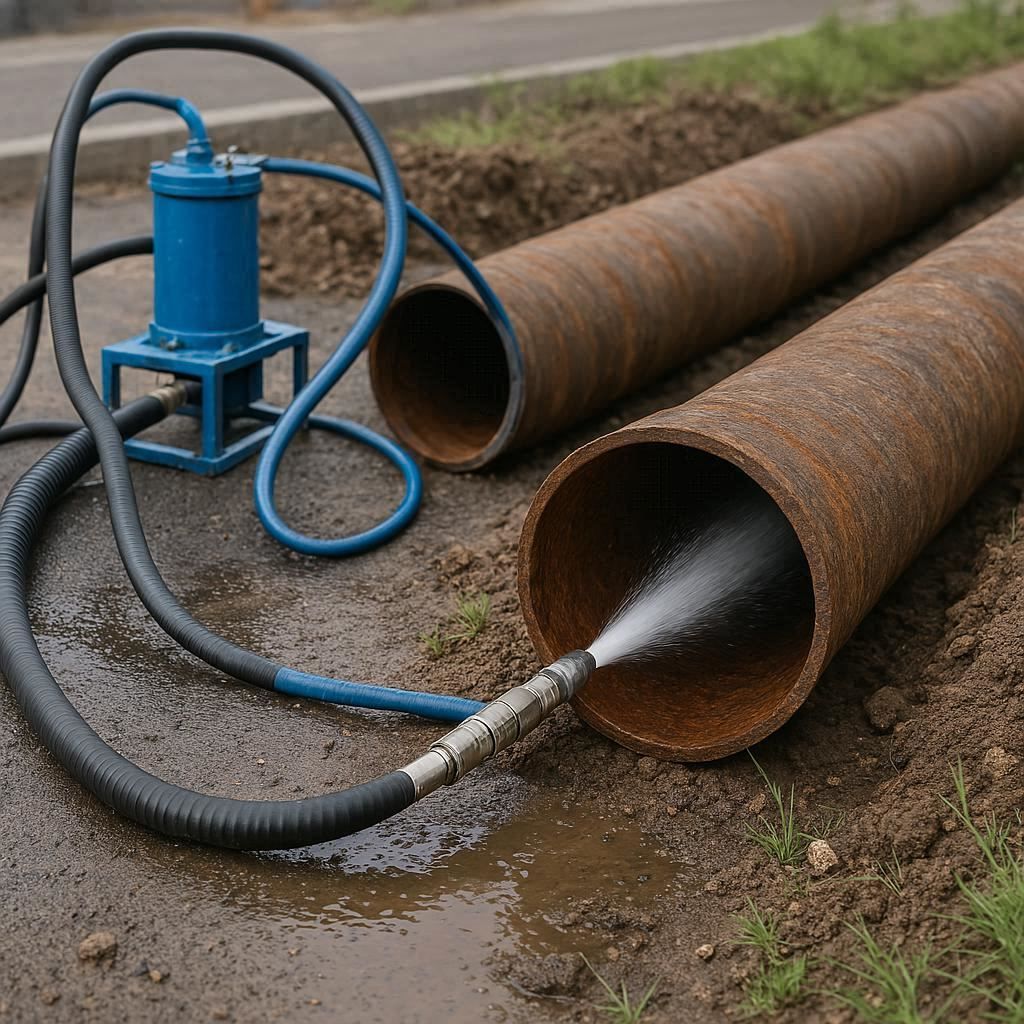 Гидродинамическая прочистка водопроводных труб в Кронштадте