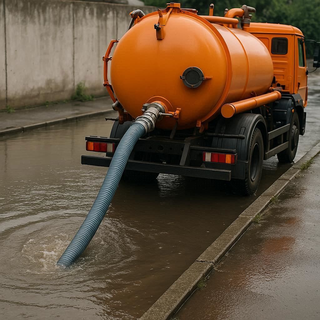 Откачка воды в Кронштадте